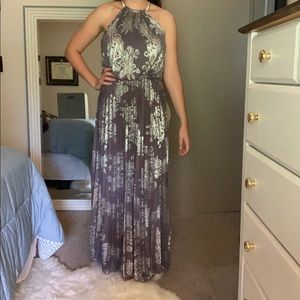 MSK Full Length Silver Gown